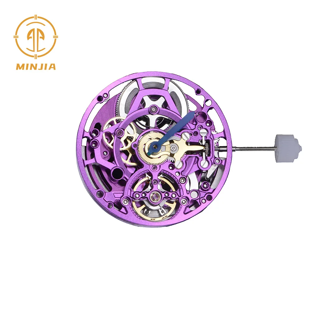 2023 Hangzhou Newest Design Mechanical Accessories Parts Manufacturer Custom Logo Rotor Skeleton Watch Movement