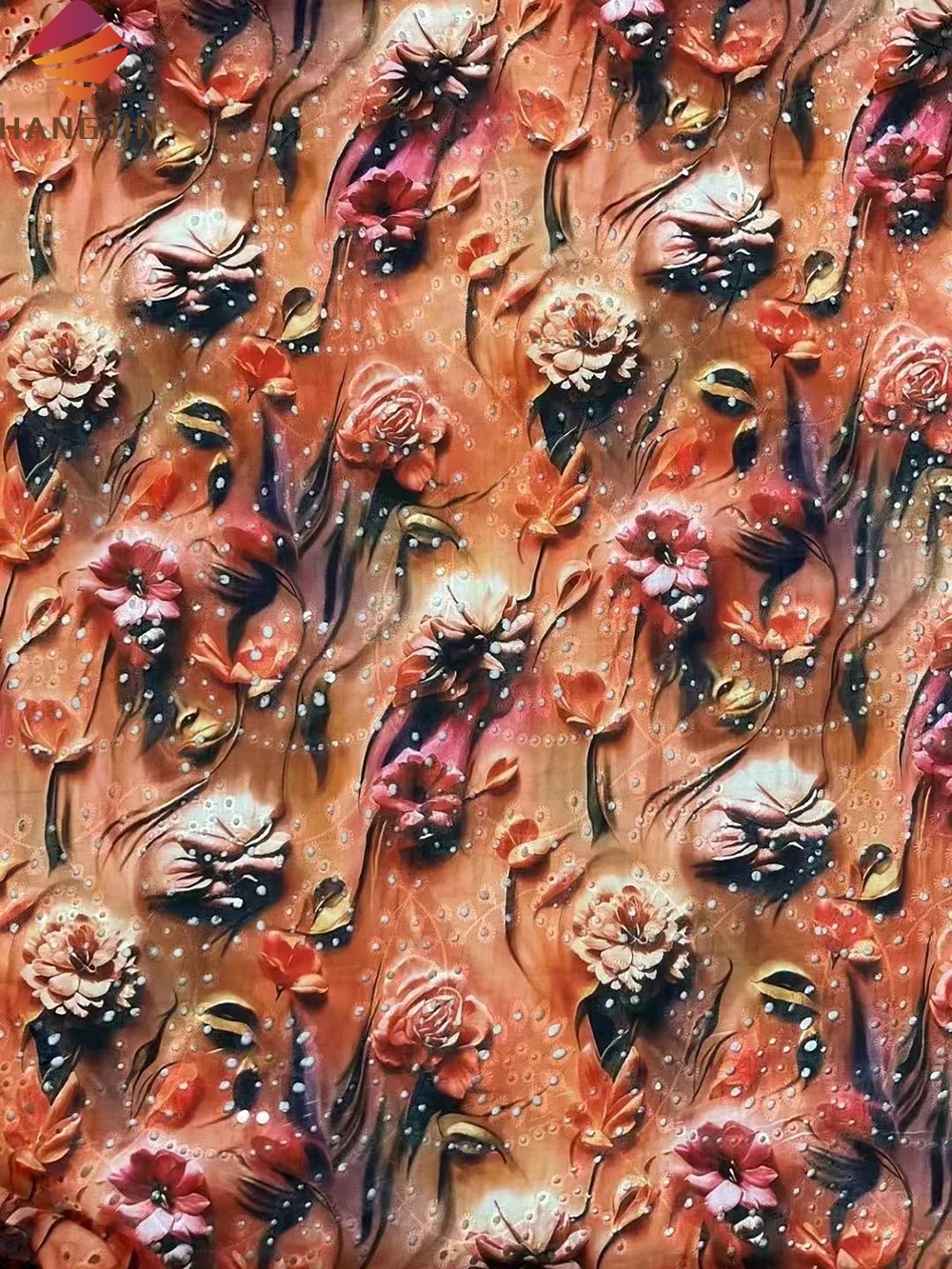 Hot Sale Custom Digital Printing Fabrics Wholesale Digital Print Floral Pattern 3D Printed Swiss Cotton Fabric For Summer Dress