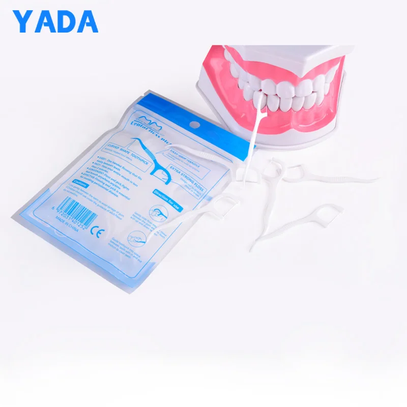 Bulk Eco Friendly Bamboo Charcoal Reusable Vegan Plastic Toothpick Dental Floss Picks Flosser