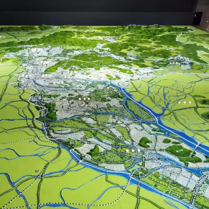 Architectural Scale Real Estate Development 3D House Printing Government Urban Planning Housing and Road Model