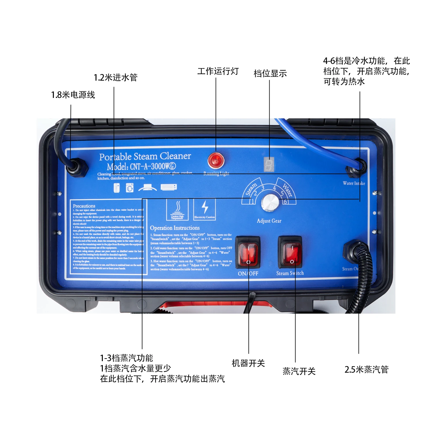 Wholesale Multi-purpose Portable Industrial  High Pressure Steam Cleaner  Machine for Refrigerator Car Engine