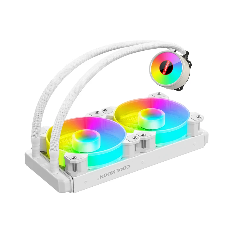 Good sell COOLMOON Jade Ring 240 Amd/Intel Liquid Water Cooler Large Air Volume Water Cooling cpu aio water cooler for Gaming Pc