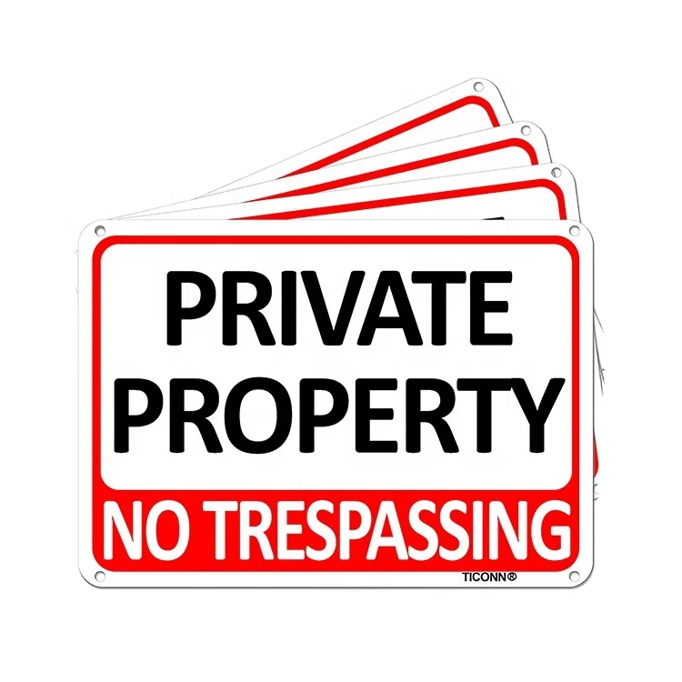 NO TRESPASSING Signboard High Quality Reflective Traffic Road signs with Aluminium Plate Warning Sign Board