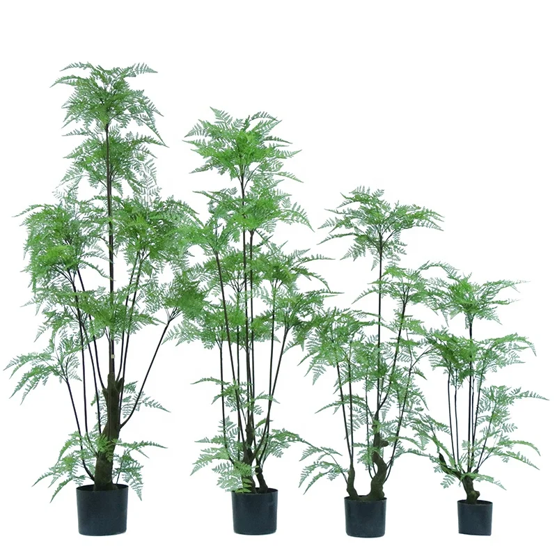 High-quality artificial bonsai plant fern multi-size home decoration artificial persian fern grass tree