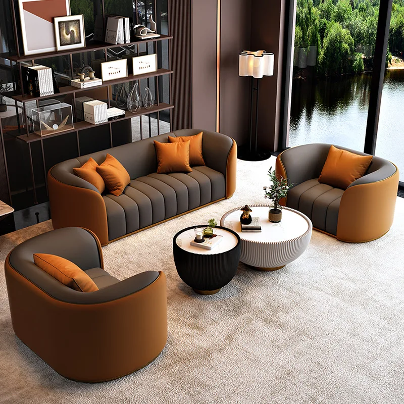 Modern Luxury New Design Sofa Sets Furniture Leather Sofa Home Furniture Modular Sofa 1-4 Seats For Home Hotel Reception