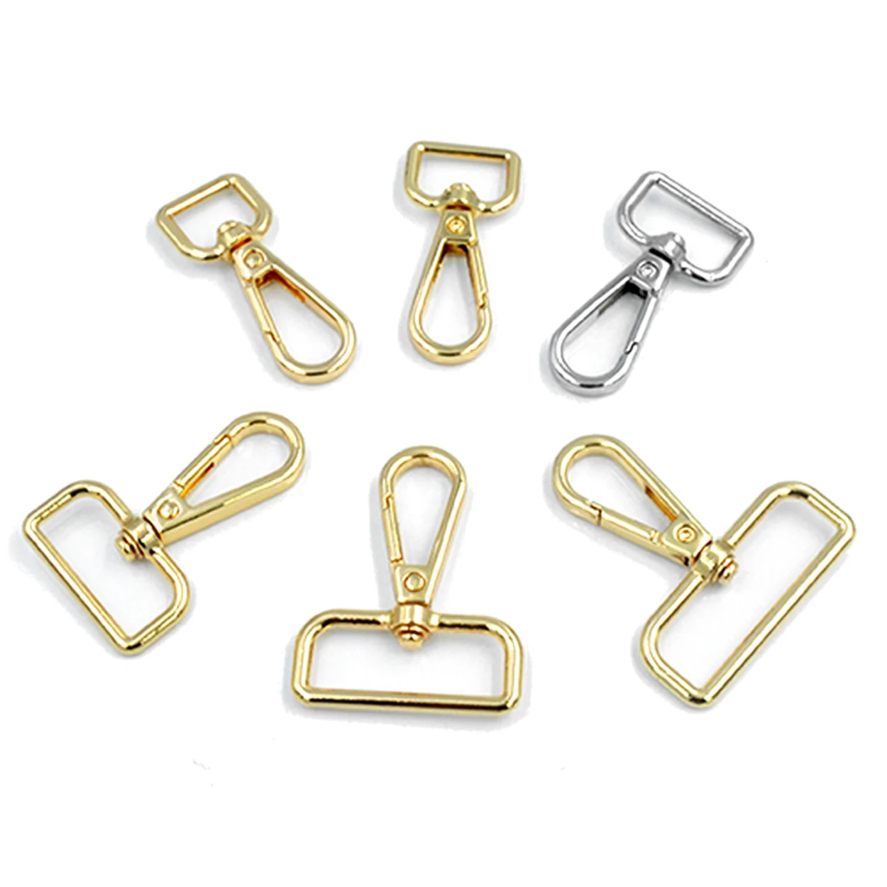 2024 Snap Hook Trigger Clasps Clips for Leather Craft Bag Strap Belt Webbing Keychain Hooks