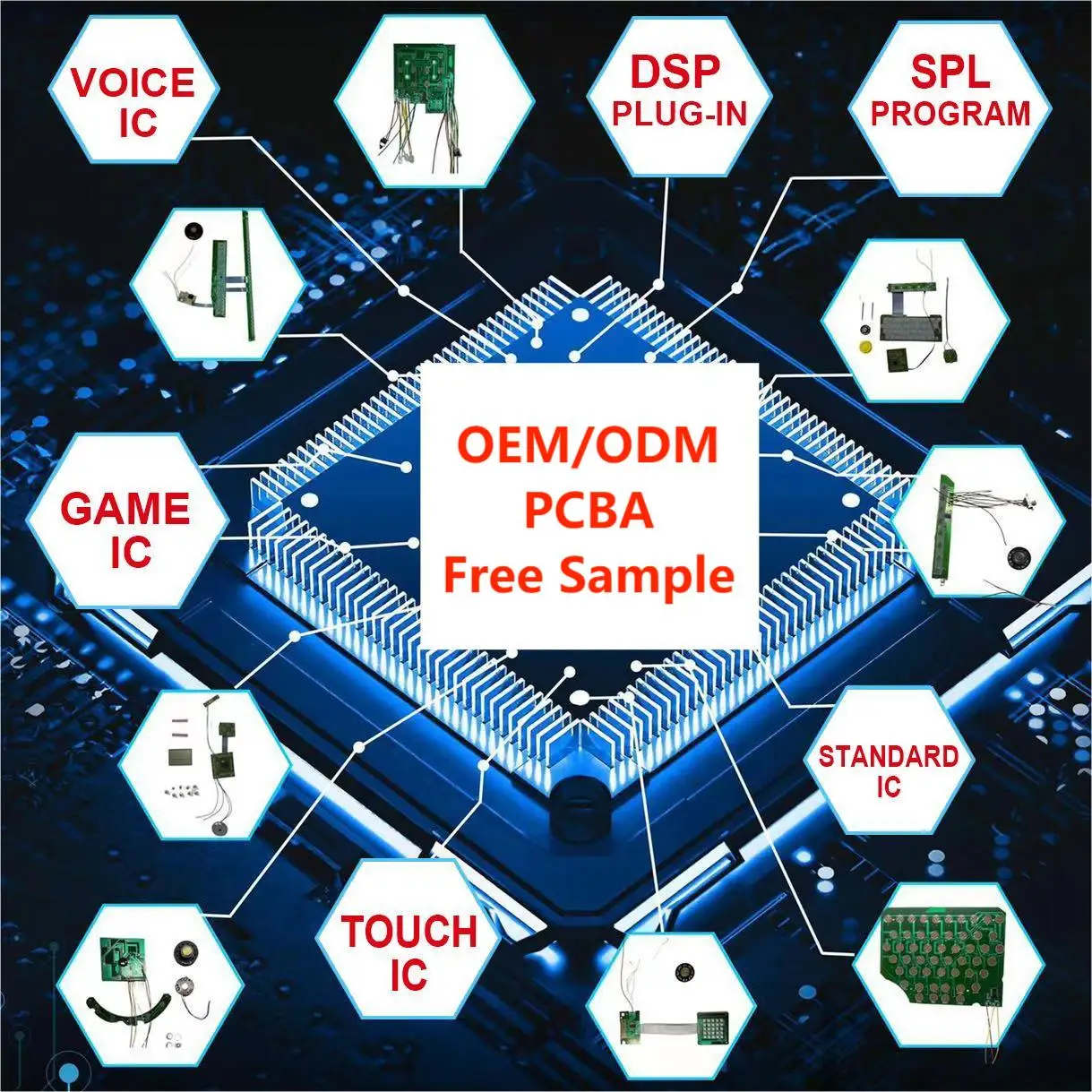 KYK PCBA FACTORY  CUSTOMIZED COB IC PCBA FOR E-book Electronic Point Reading Machine Pcba Talking Book Toy For Kids