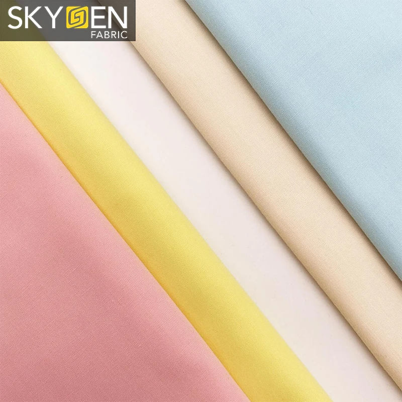 Wholesale telas garment raw material manufacturing supplier polyester cotton textile fabric for clothing