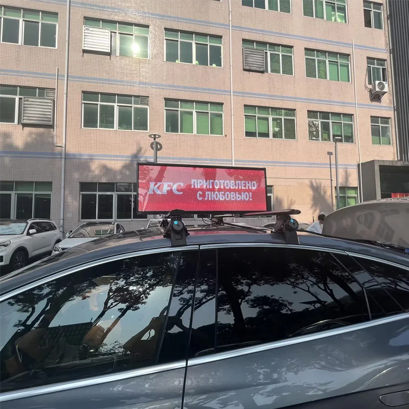 Лидер продаж рекламный экран автомобиля P2.5 P3 P5 WIFI 4G модуль с GPS простая установка светодиодный дисплей такси крышей