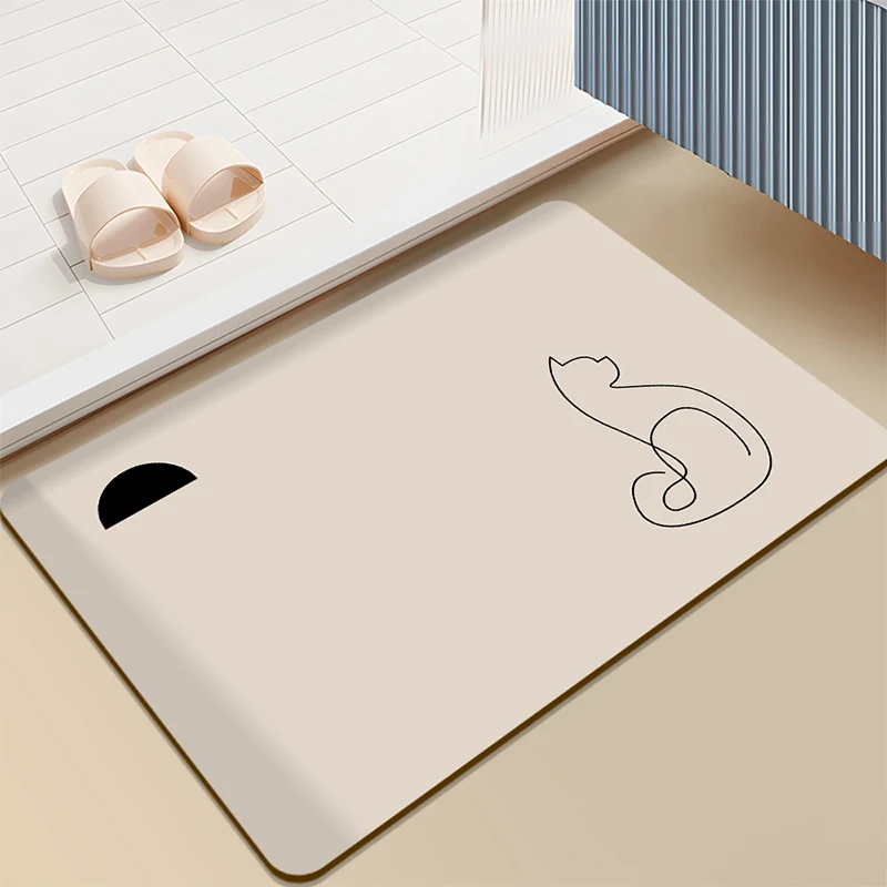 Widely popular Strong water absorption Shower pad  Carving Flowers Bathroom Bath  carpet