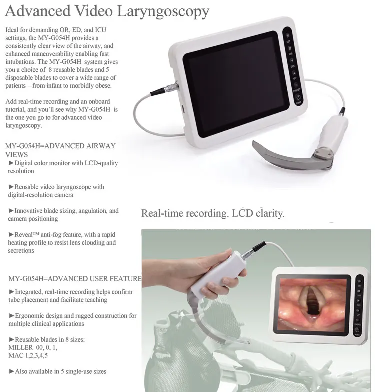MY-G054H video laryngoscope 70 Degree Miler Ent Surgical Instruments set cheap price