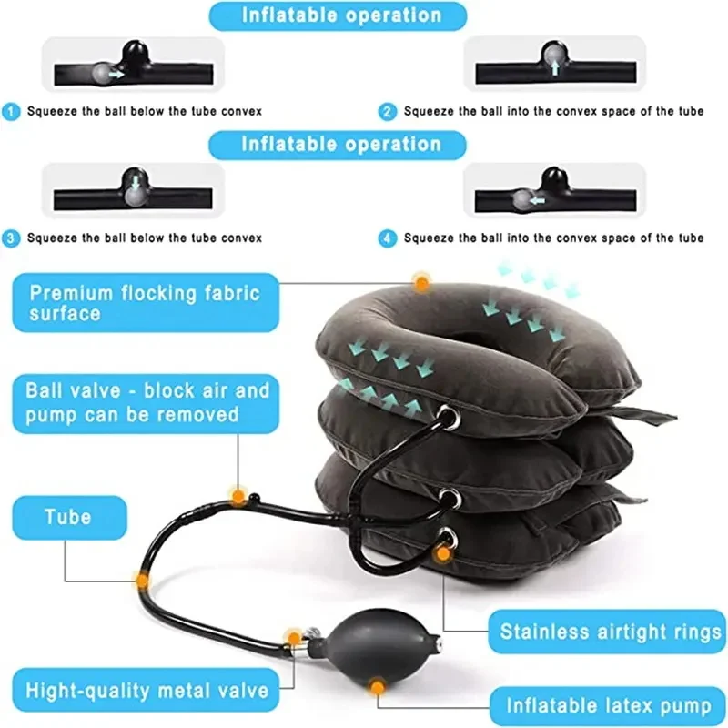 PT Custom Inflatable Air Pillow Travel for Sleeping Airplane Neck Support