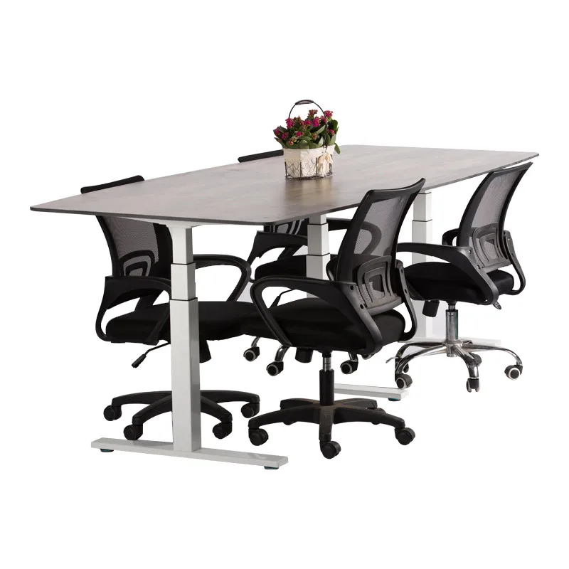 Three legs Electric Triple Motor Computer Desk Height Adjustable Sit Stand Office Tables