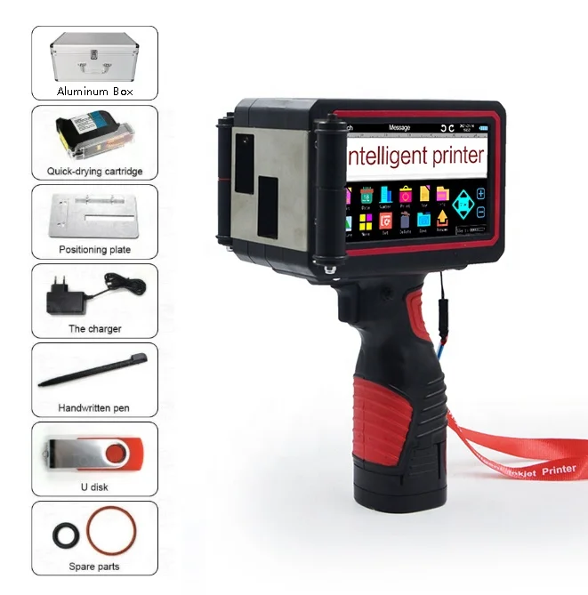 Manufacture Price 5 inch touch screen Lot Number Expiry Date Portable Label hand 50mm machine handheld inkjet printer