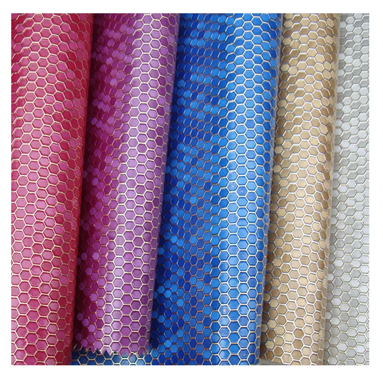 Newest glitter mirror pu shoe leather fabric / glitter pu leather fabric for lady bags