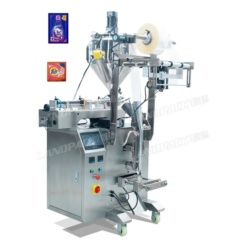 Landpack LD-320L Электрический Вертикальный жидкое мыло для томатного соуса с 3 трехсторонный уплотнения и упаковочная машина для кофейных зерен