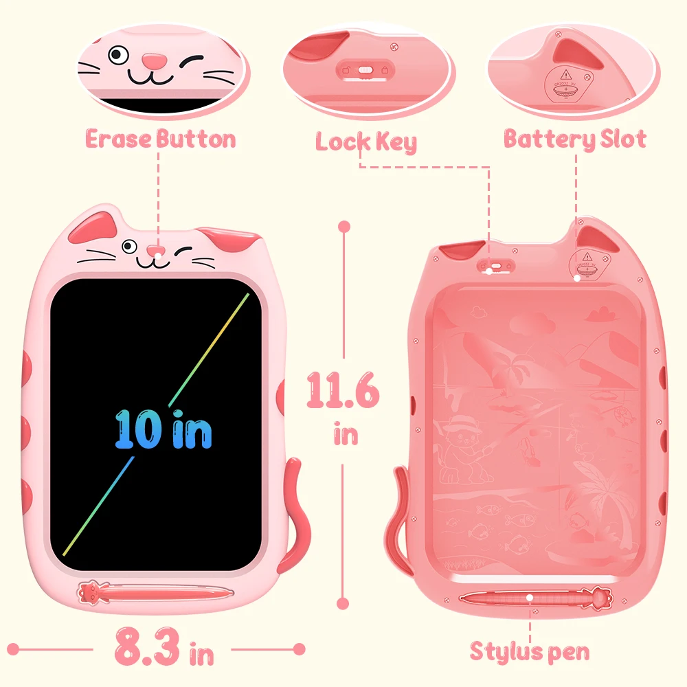 Stationary Supplies Board with Smart 10 Inch Digital Slate for Kids LCD Writing Tablet