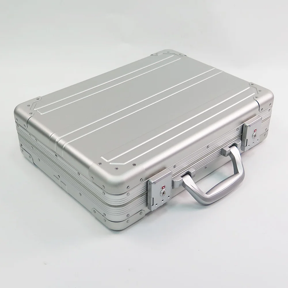 Aluminium Briefcase With Combination Locks Ideal For Tradesmen Laptop Padded Briefcase Attache