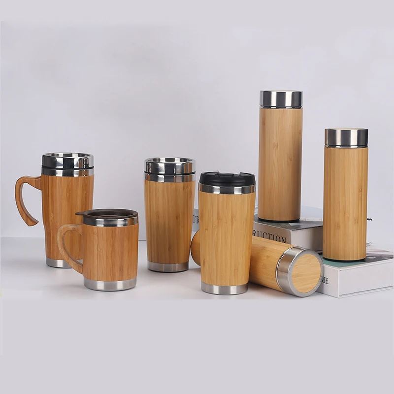 Savy экологичный термос из нержавеющей стали с двойными стенками на заказ, дорожная кружка, Бамбуковая бутылка для воды, вакуумная фляжка, деревянная бутылка для воды