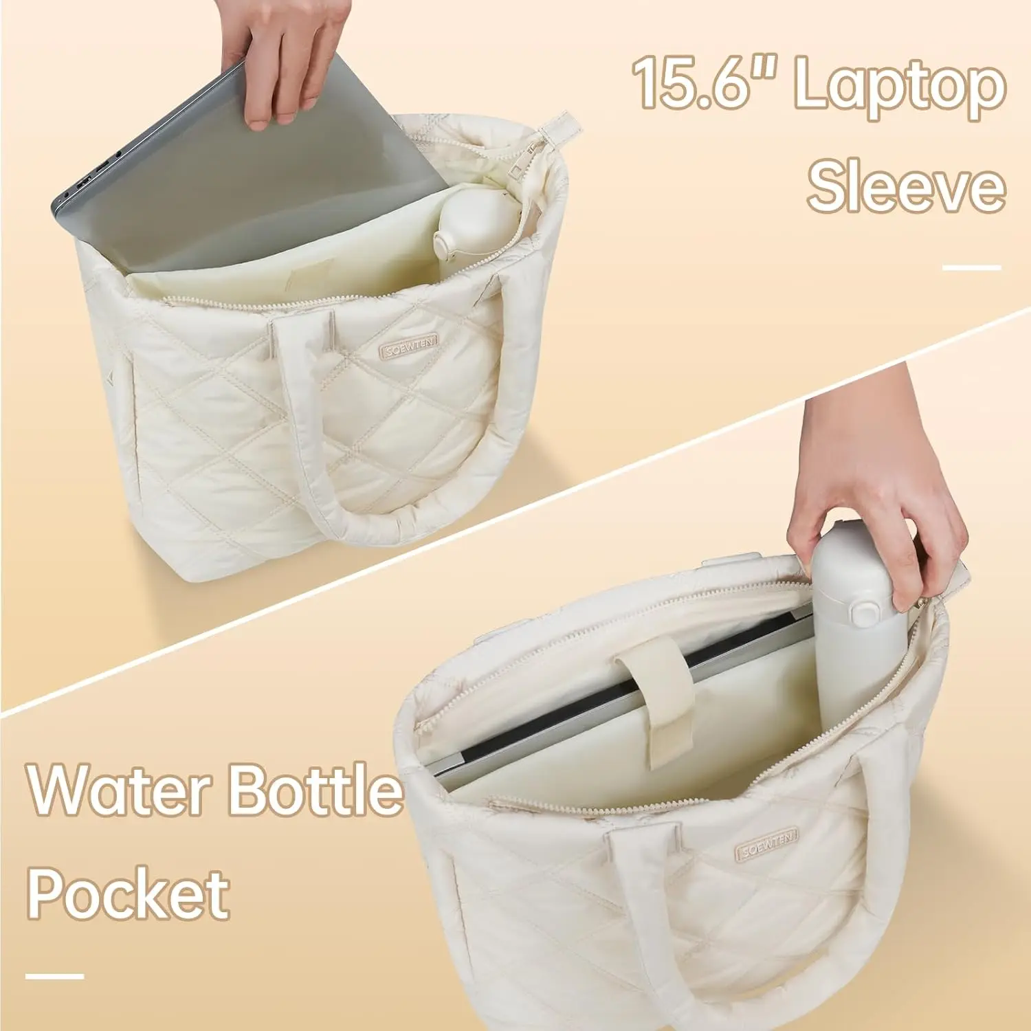 Best Price Light weight Women Tote Bag Pleated Cotton Check Bag Waterproof Laptop Women Tote bag