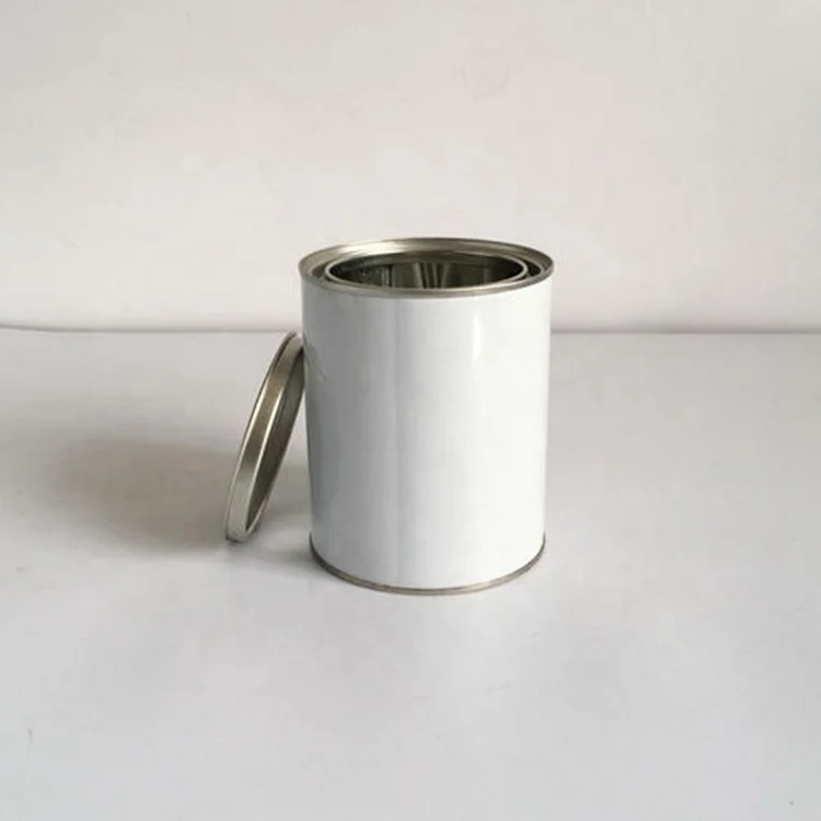 1 Liter Round Metal Bucket Tinplate Can Drum metal Lid For paint Motor Oil