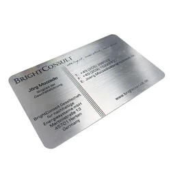 High Quality Luxury Customized Metal Business Card/Stainless Steel Card/Blank Black Card With Free Design And Sample