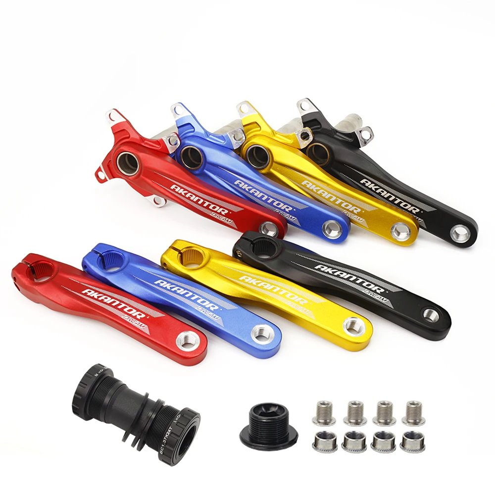 Велосипедный кривошипный комплект akip 170 мм из алюминиевого сплава 104BCD MTB велосипедный кривошипный комплект с подшипником велосипедный кривошипник и колесо