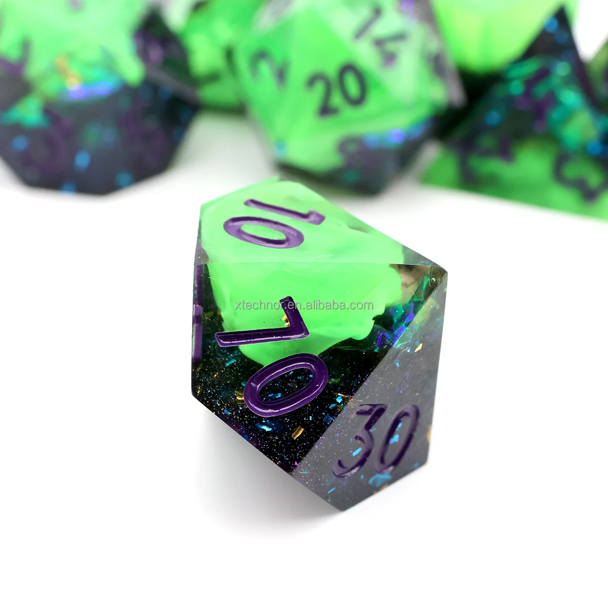 RPG Dice For Role Playing Table Game Polyhedral Resin DND Dice Set Handmade Board Games Sharp Edge Dice DND Gift-N23