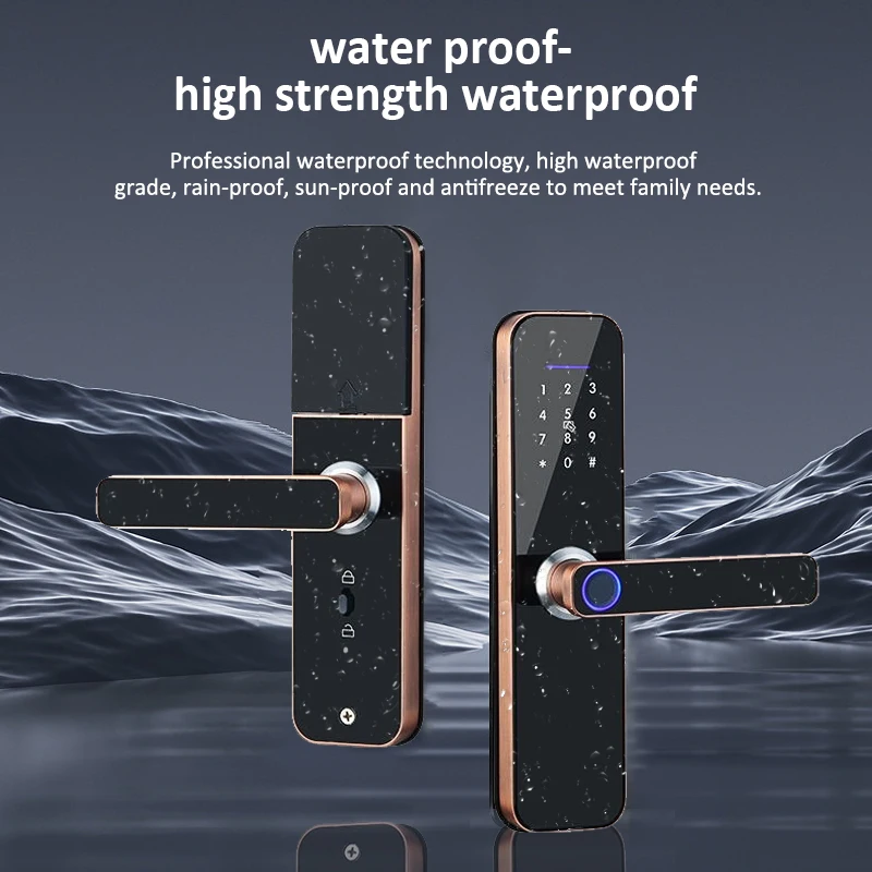 OEM Waterproof Outdoor High Security Electric Digital Fingerprint Smart Door Lock Tuya cerradura inteligente