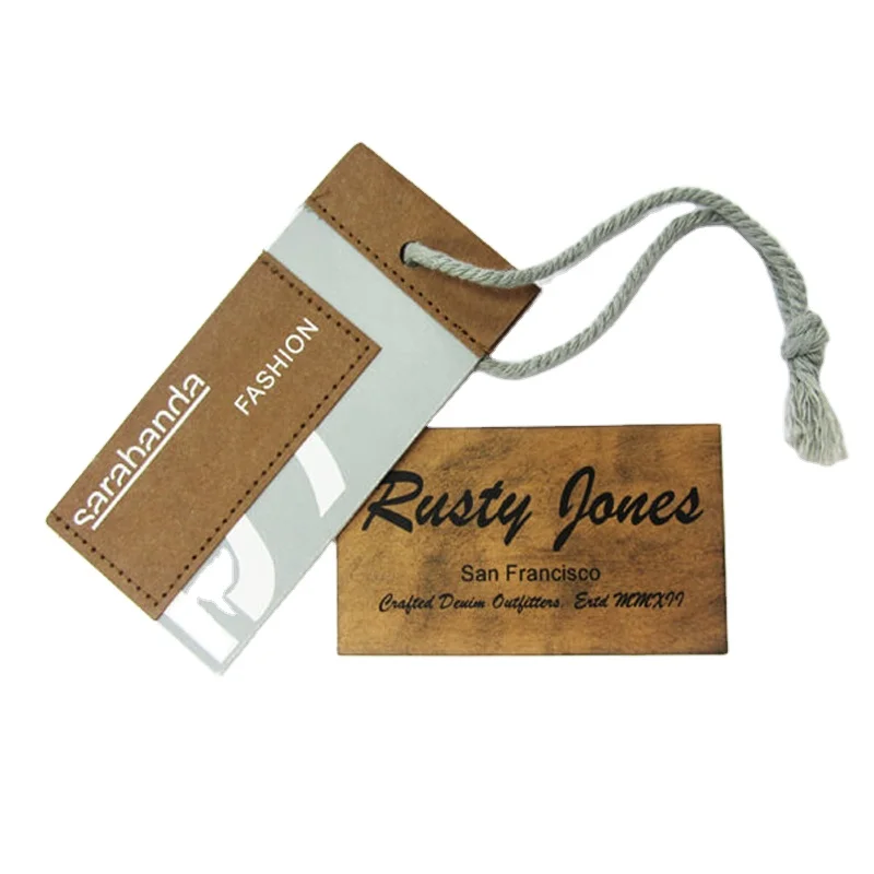 Customized Logo Paper Hang Tag With String Color Printed Square Hang Tag For Clothes From Chinese Supplier