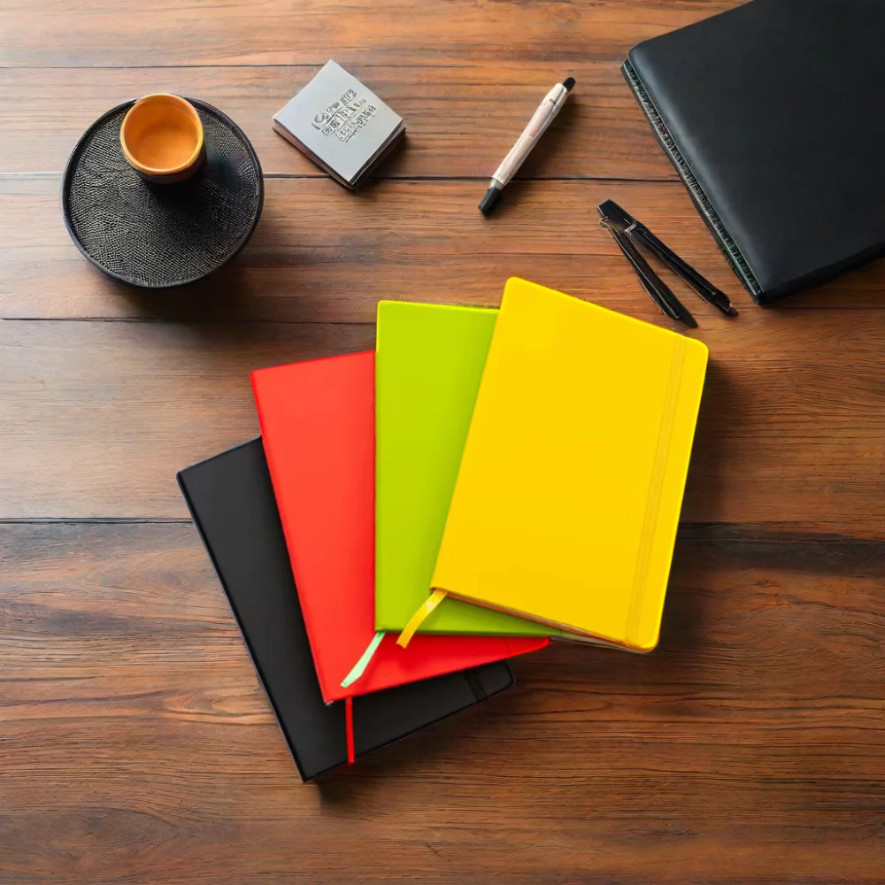 Business Office School Notebooks Wholesale Planner Diary Custom Logo PU Leather Cover  Stationery Notebook Journal For Students