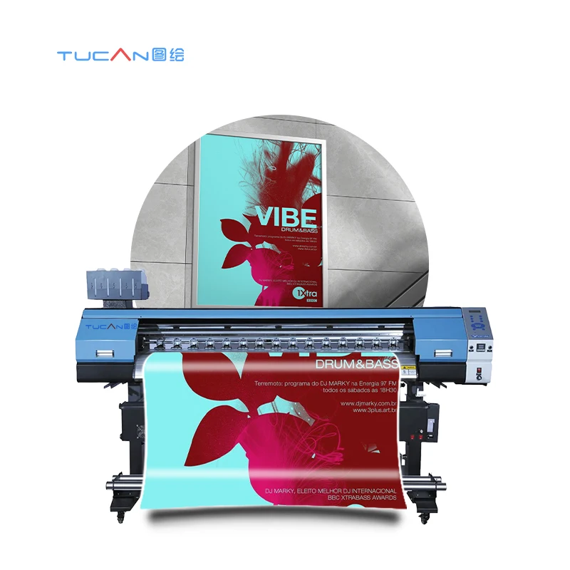 1.8m 1.9m 3.2m large format I3200 XP600 printhead eco solvent printing machine vinyl plotter eco solvent textile digital printer