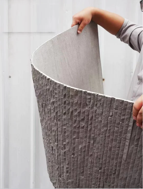 Exterior Lightweight Wall Panels Slim Slate Flexible Paper Thin Stone Veneer Tile flexible tile for outdoor