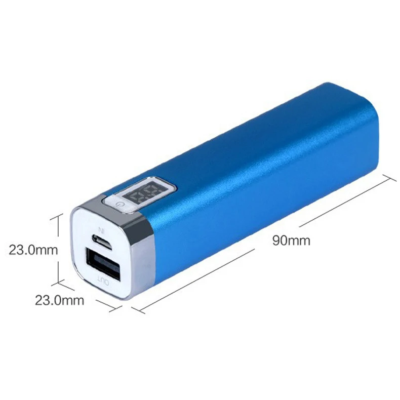Gadget Nouveau High Tech Portable Power Bank Charger 2600mah with LED Lights Button for Iphone Xiaomi Huawei Phone Own Brand