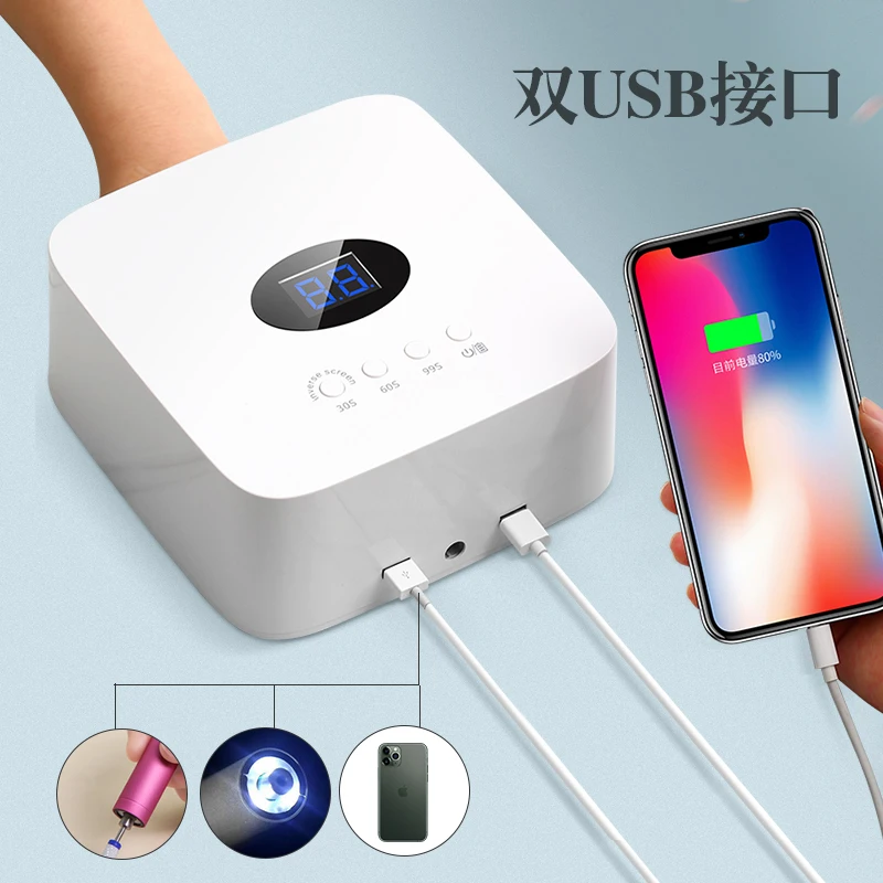Rechargeable Nail Lamp Wireless Gel Lacquer Dryer Gel polish Curing Light Cordless Manicure Machine LED Nail Art Lamp