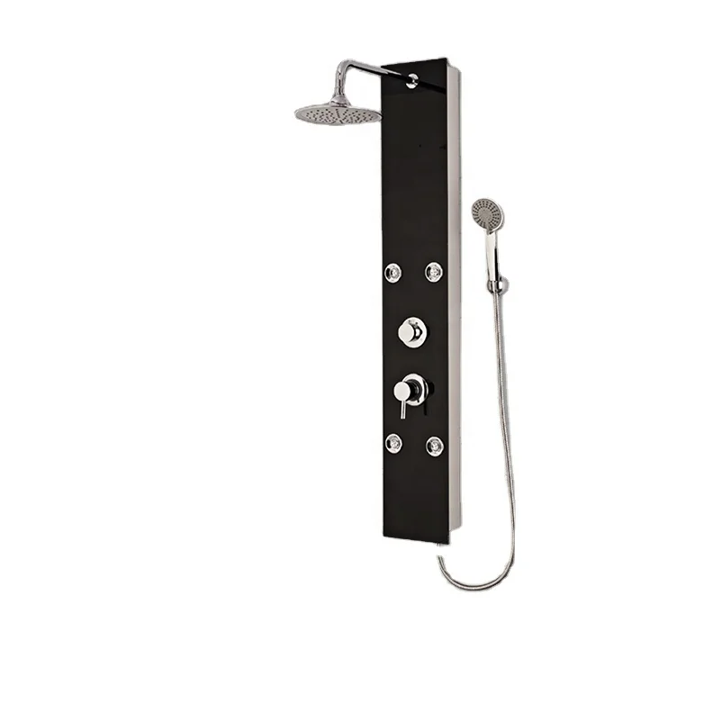 Best choice professional electric shower column comfortable glass panel system shower