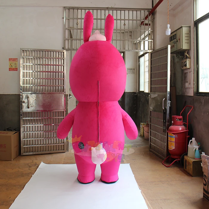 Adult Walking  Rabbit Hare Mascot Costume Cartoon Bunny Suit