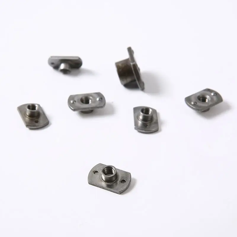 Made in China Zinc Plated Square Bottom T Nut with Two Holes T Nut