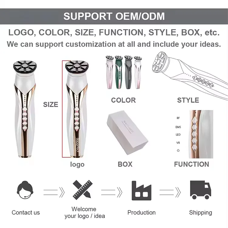 Portable Profesional Fraccionada Radiofrecuencia Hand Held Device Skin Tightening Radio High Frequency Facial Machine