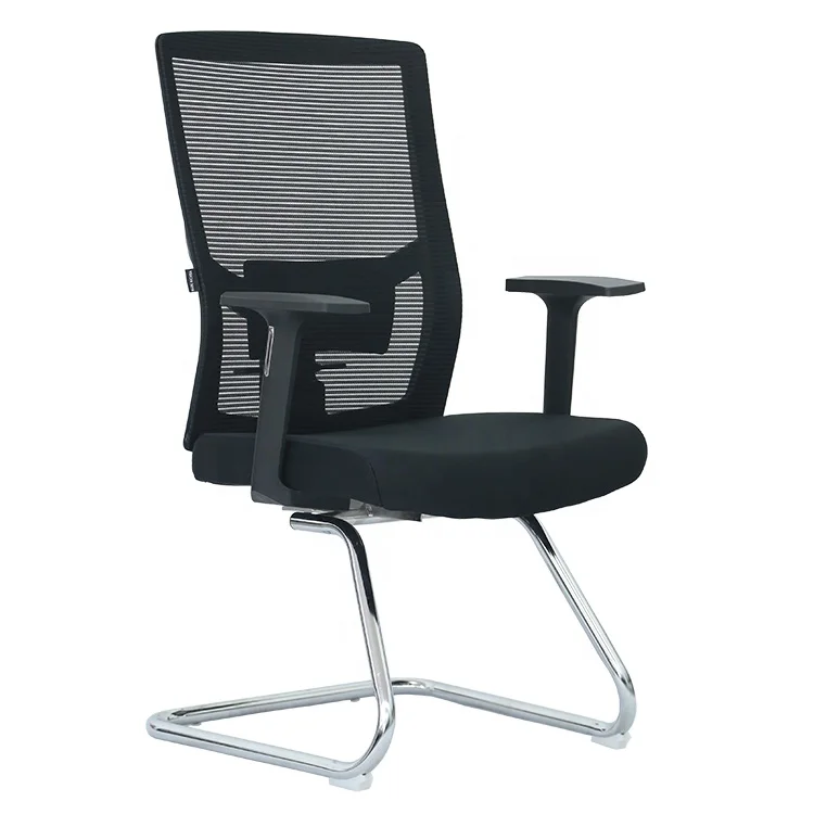 Black high back swivel chair without wheels in office chairs,modern office furniture