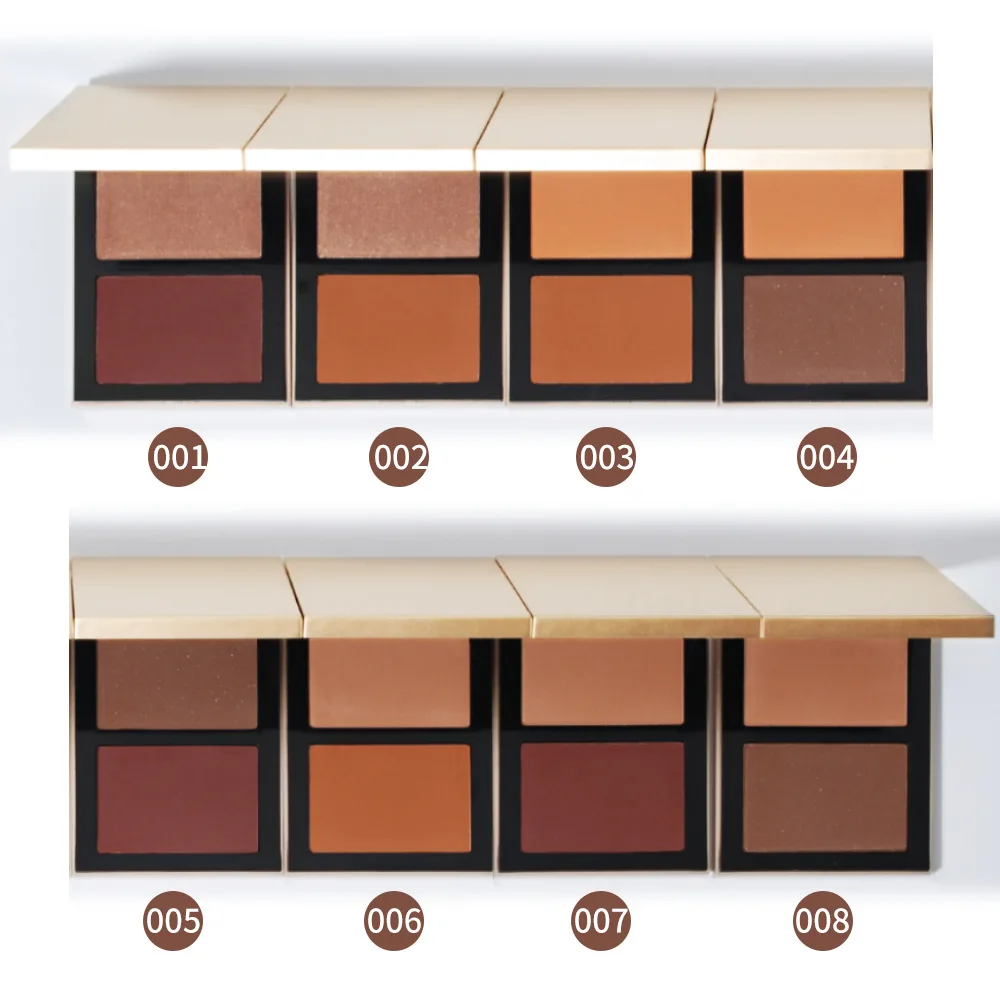 Wholesale Cosmetics Bronzer Custom Private Label  Contouring Palette Face and Body  Makeup