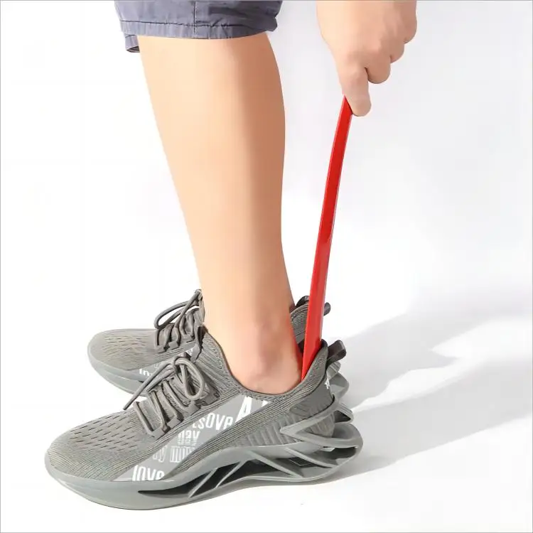 Ложка для обуви с логотипом под заказ, ложка для обуви с длинной ручкой, пластиковый рожок для обуви для мужчин и женщин