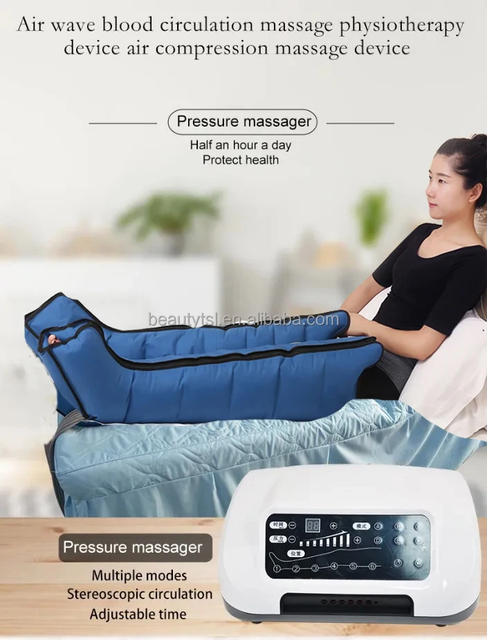 8 Chambers Air Compression Recoery Boots with DVT Sleeves Leg Arm Foot Therapy System Lymphatic Drainage Machine