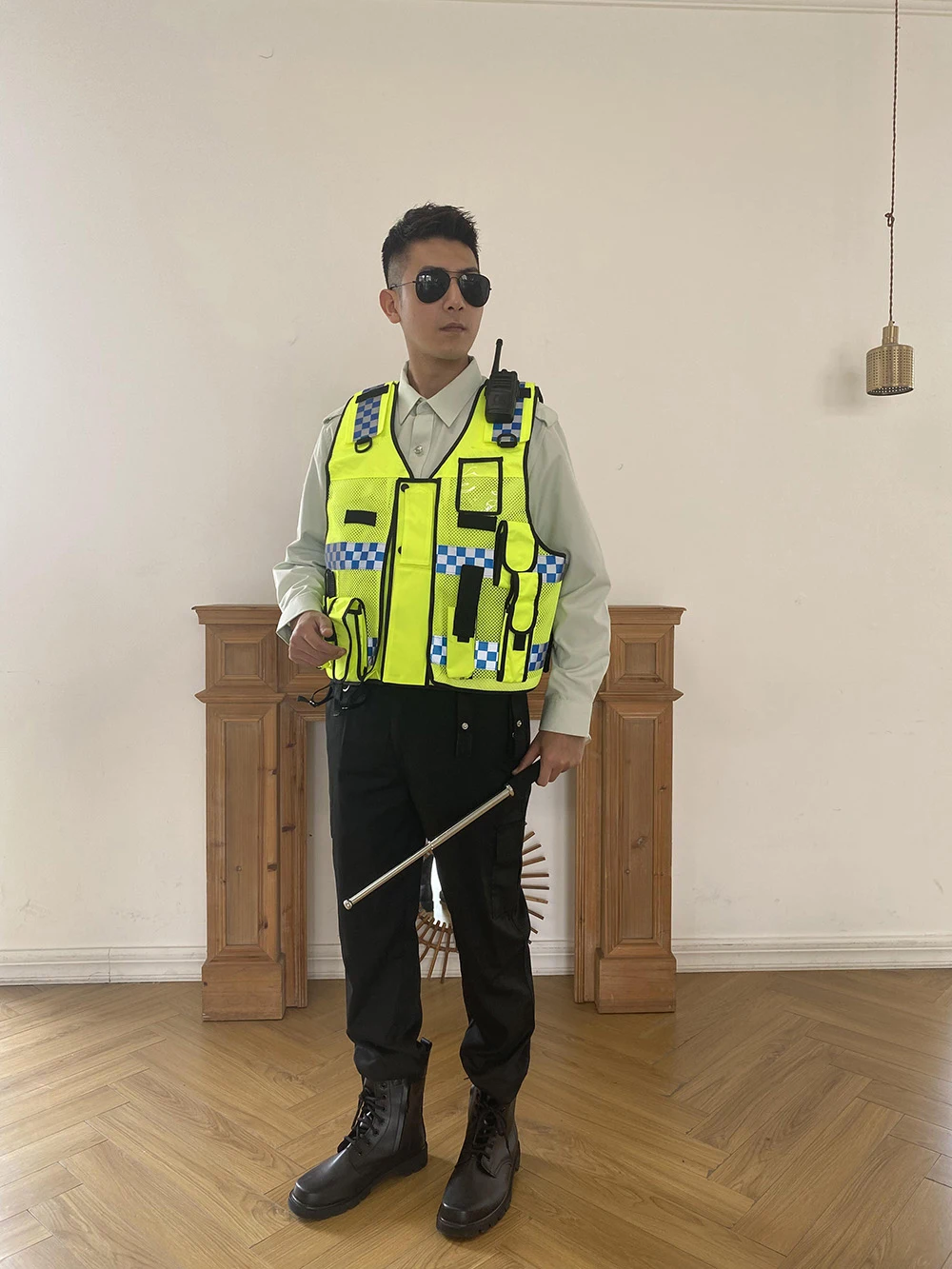 Oem Men Security Vest Custom Yellow Security Guard Uniforms Design Security Guard Uniforms Samples Adults Winter for Guard