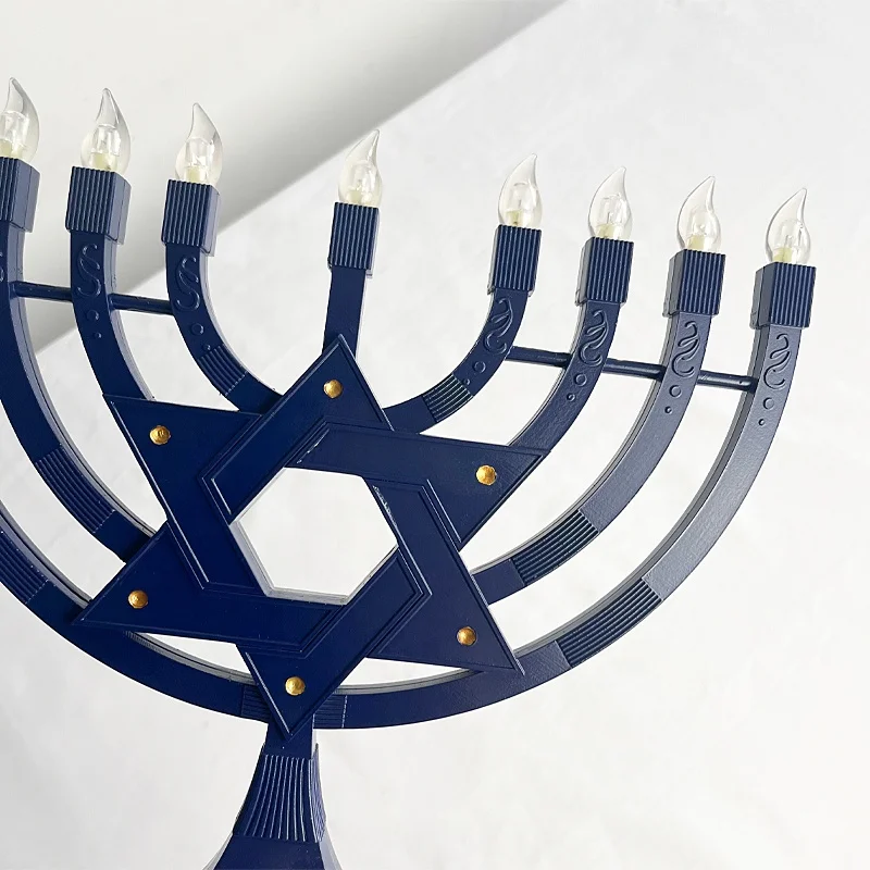 Nicro ночной Светильник Chanukah праздничная настольная лампа лампы в форме пламени СВЕТОДИОДНЫЙ Электрический светильник hanukka Menorah украшение для еврейской