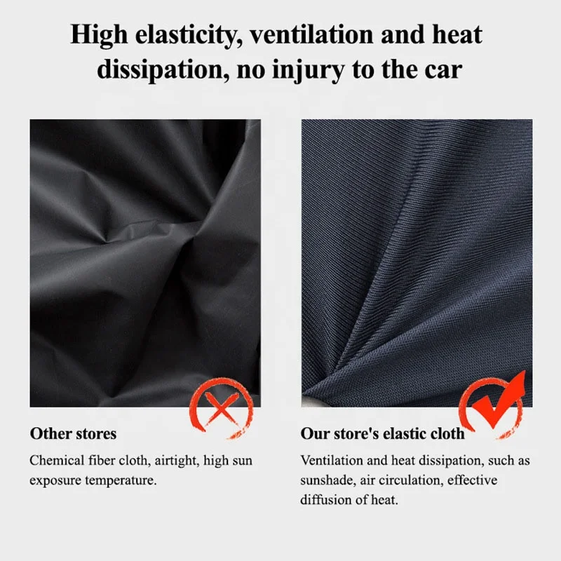 Super Car Cover All Weather Waterproof Full Coverage Dust Sedan SUV Custom Perfect Fit Super Elastic Car Cover