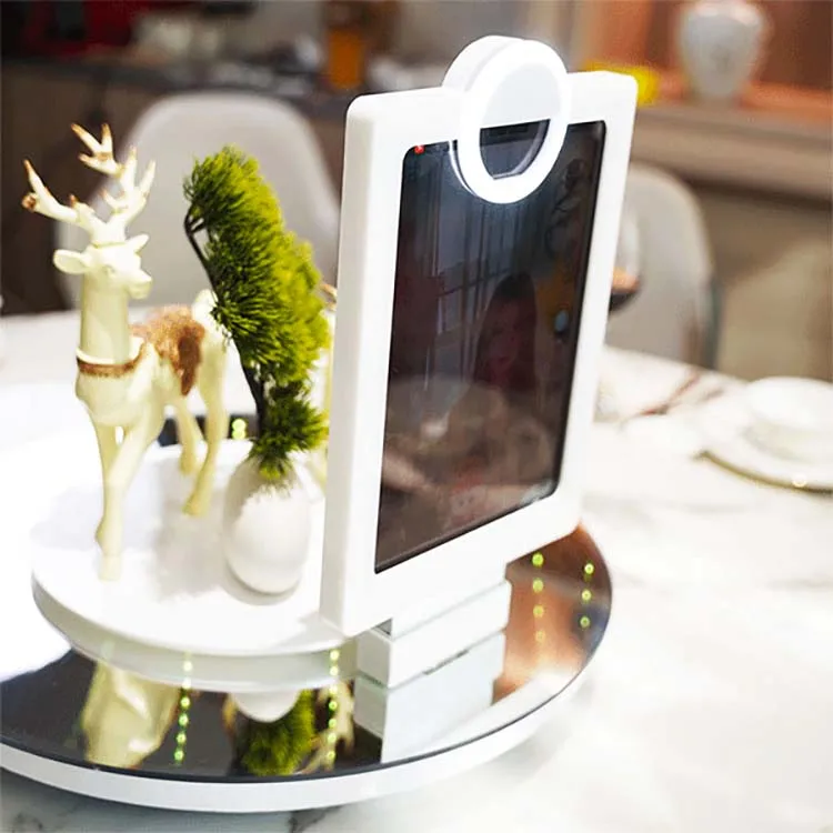 Free Custom Logo Table Portable Photo Booth Ipad With Led Fill Light Best Ipad Photo Booth