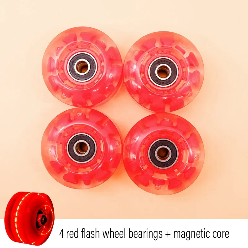 Двухрядные роликовые коньки, легкое колесо, четыре роликовых конька, колеса для роликовых коньков