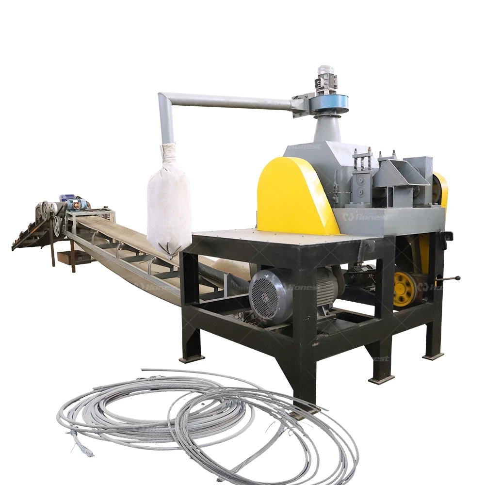 Aluminium Steel Wire Cutting Shredding Machine Aluminum Conductor Steel Reinforced Separator Recycling Machine