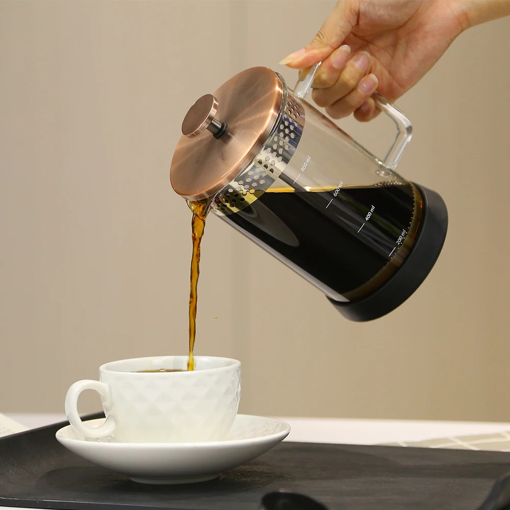 Double-Layer Heat-Resistant Glass French Coffee Filter Press Teapot 1000Ml Teapot Cup Coffee Press